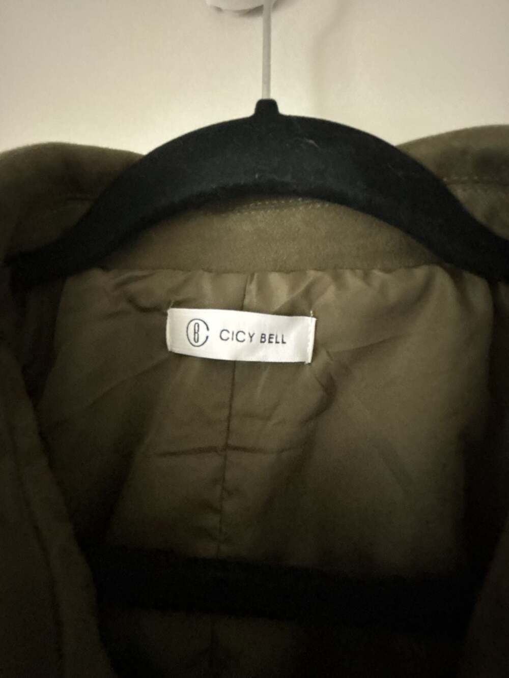 Cicy Bell Army Green Faux Suede Bomber Jacket - Picture 2 of 6